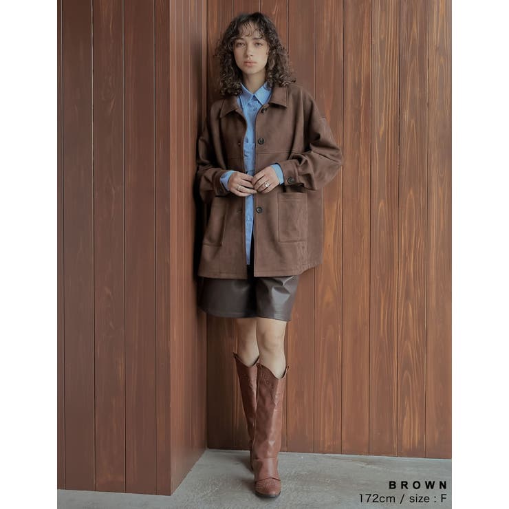 [2025AW COLLECTION]フェイクスウェードシャツジャケット | Re:EDIT | 詳細画像6 