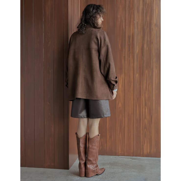 [2025AW COLLECTION]フェイクスウェードシャツジャケット | Re:EDIT | 詳細画像8 