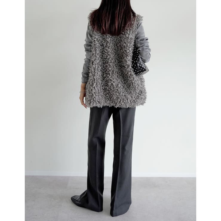 [アルガンオイル加工][低身長 高身長サイズ有]微起毛ツイルストレートスラックス | Re:EDIT | 詳細画像28 