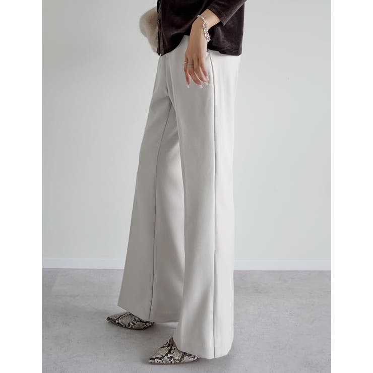 [アルガンオイル加工][低身長 高身長サイズ有]微起毛ツイルストレートスラックス | Re:EDIT | 詳細画像34 