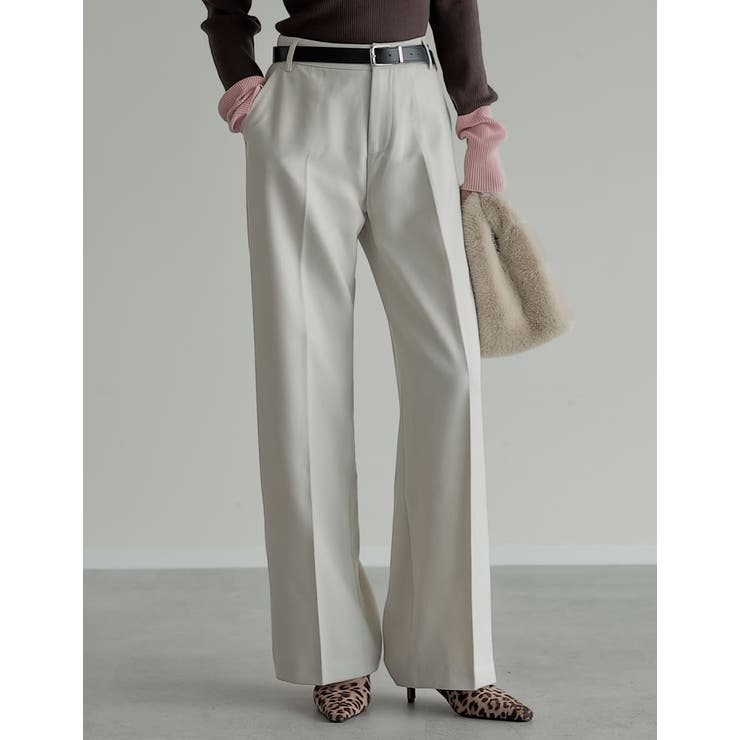 [アルガンオイル加工][低身長 高身長サイズ有]微起毛ツイルストレートスラックス | Re:EDIT | 詳細画像36 