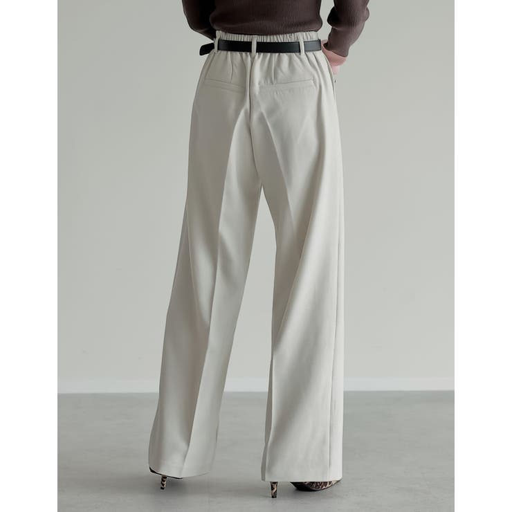 [アルガンオイル加工][低身長 高身長サイズ有]微起毛ツイルストレートスラックス | Re:EDIT | 詳細画像37 