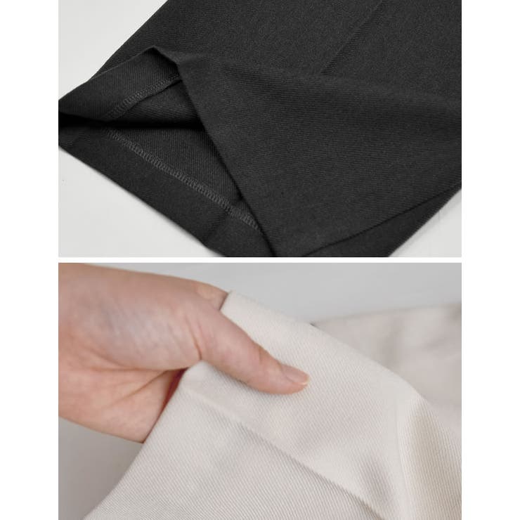 [アルガンオイル加工][低身長 高身長サイズ有]微起毛ツイルストレートスラックス | Re:EDIT | 詳細画像40 