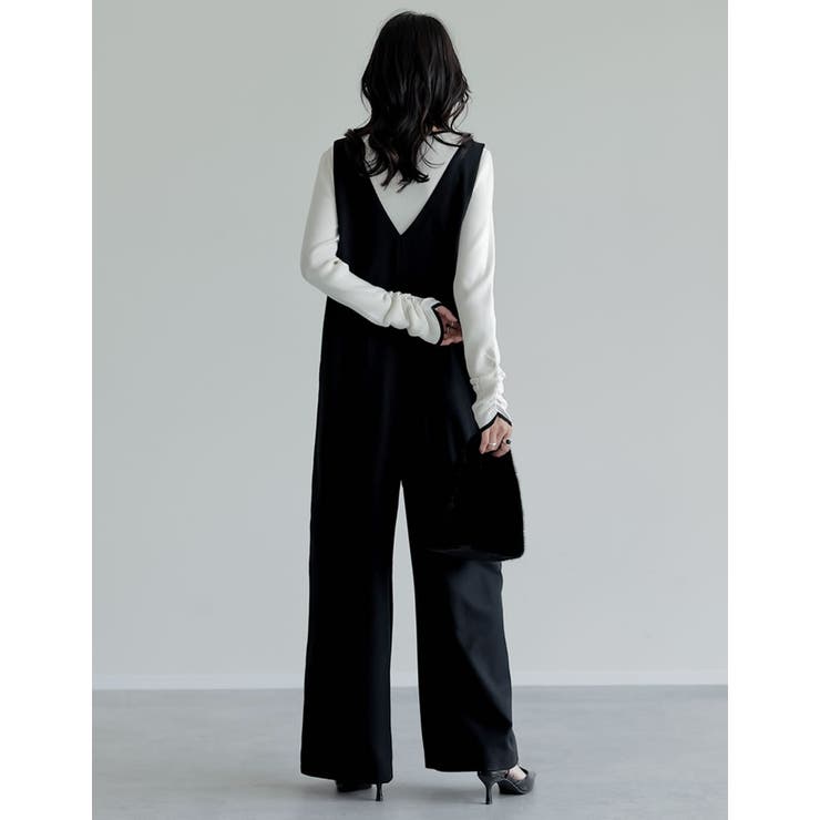 微起毛ツイルゴールドボタン付きサロペット | Re:EDIT | 詳細画像24 