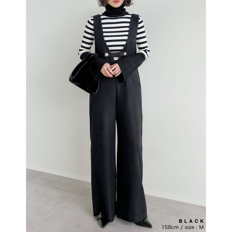 微起毛ツイルゴールドボタン付きサロペット | Re:EDIT | 詳細画像26 