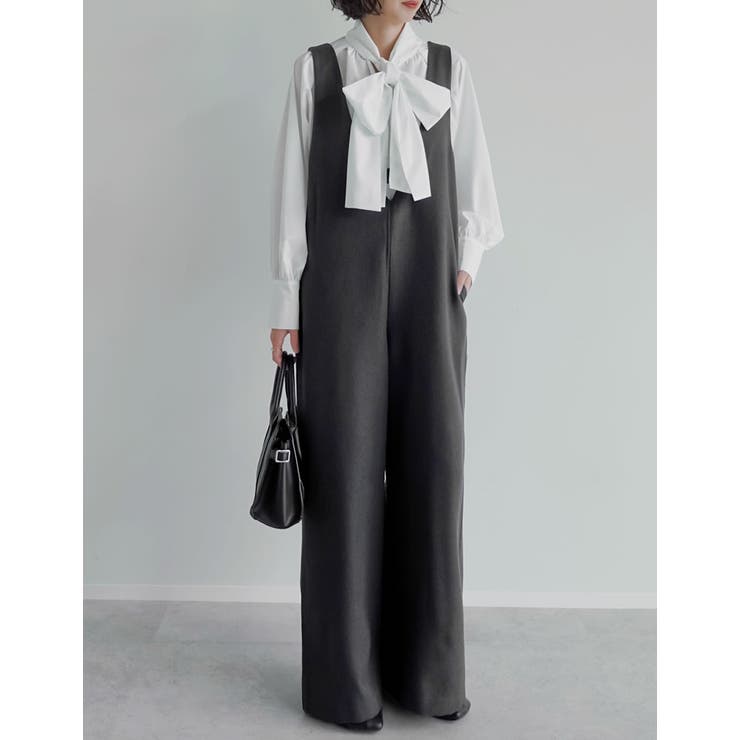 微起毛ツイルゴールドボタン付きサロペット | Re:EDIT | 詳細画像28 