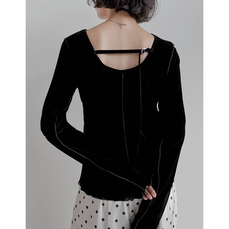 [2025AW COLLECTION]シアーフロッキーベロアバックベルト長袖トッ… | Re:EDIT | 詳細画像9 