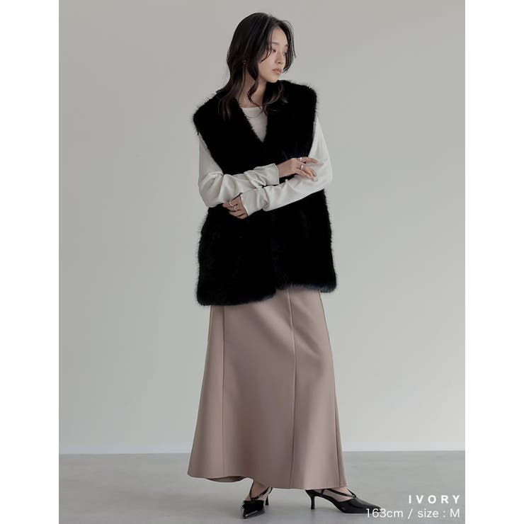 [2025AW COLLECTION]シアーフロッキーベロアバックベルト長袖トッ… | Re:EDIT | 詳細画像10 