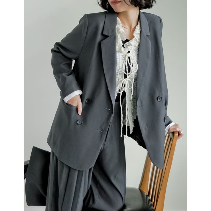 シャツレイヤードデザインテーラードジャケット | Re:EDIT | 詳細画像5 