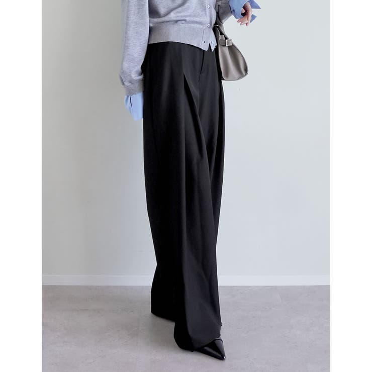 ストレッチミックスツイルクロスタックワイドパンツ | Re:EDIT | 詳細画像23 