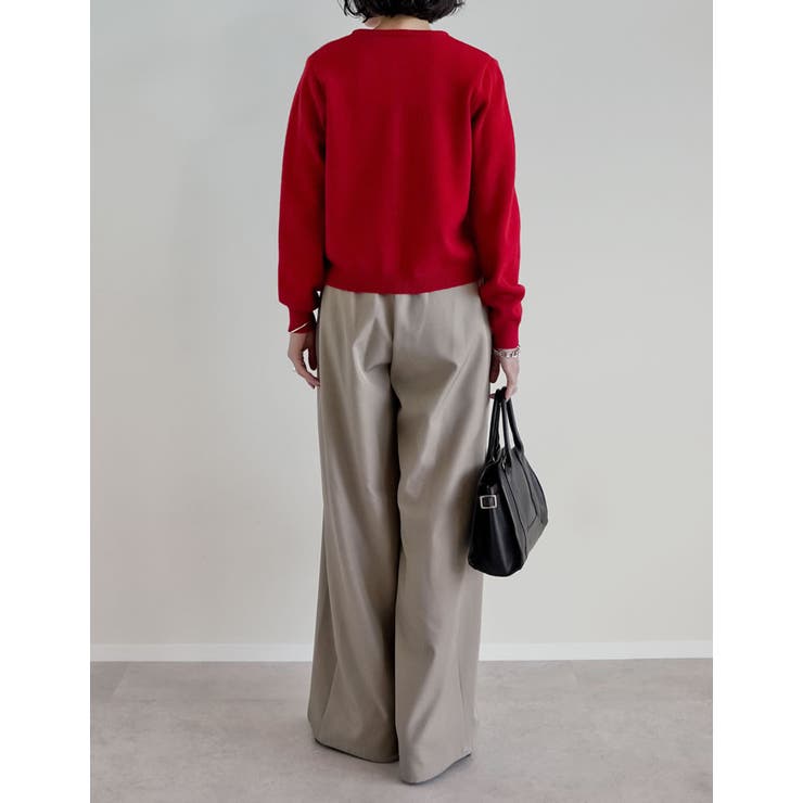 ストレッチミックスツイルクロスタックワイドパンツ | Re:EDIT | 詳細画像33 