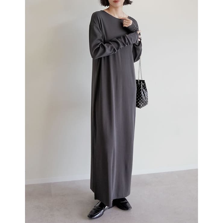 [乾燥機対応]リブカットソーバックシャンナローワンピース | Re:EDIT | 詳細画像13 