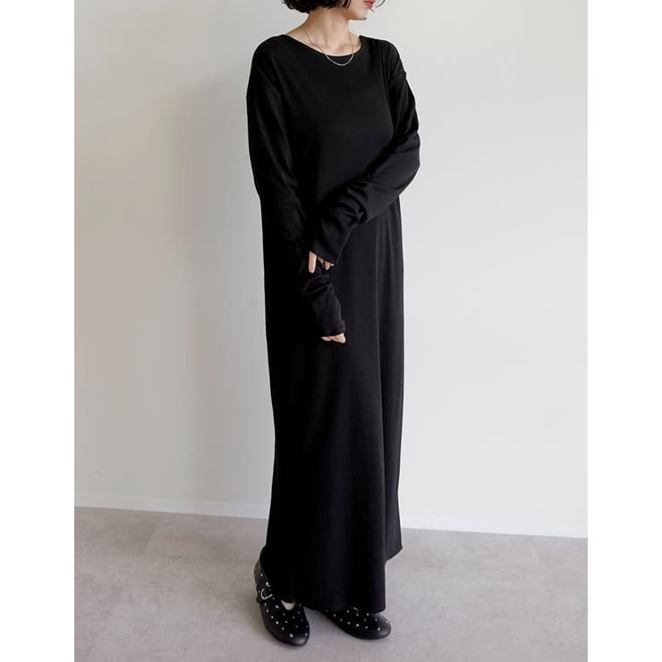 [乾燥機対応]リブカットソーバックシャンナローワンピース | Re:EDIT | 詳細画像2 