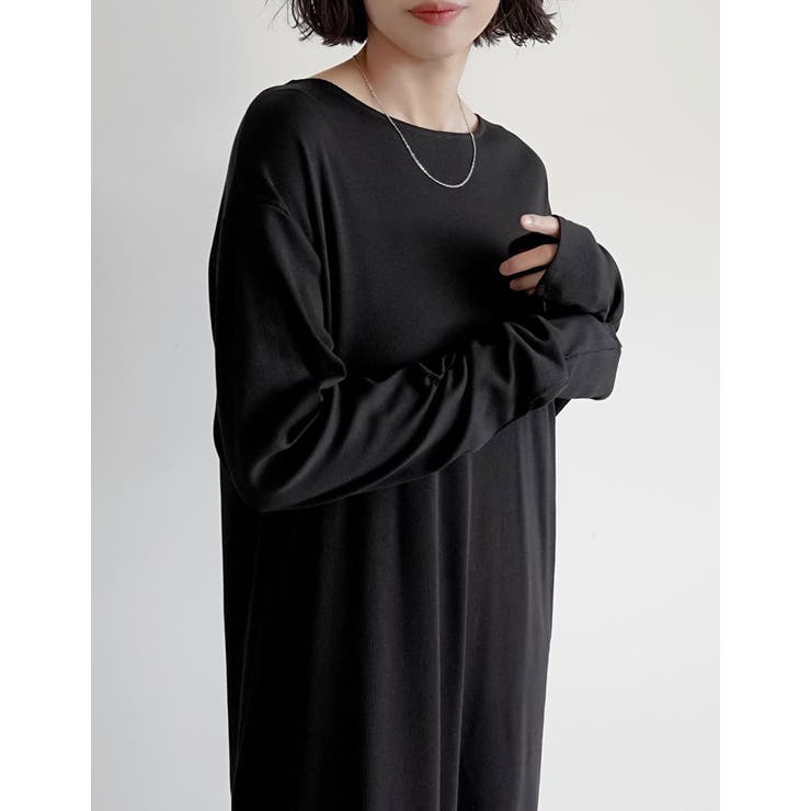 [乾燥機対応]リブカットソーバックシャンナローワンピース | Re:EDIT | 詳細画像7 