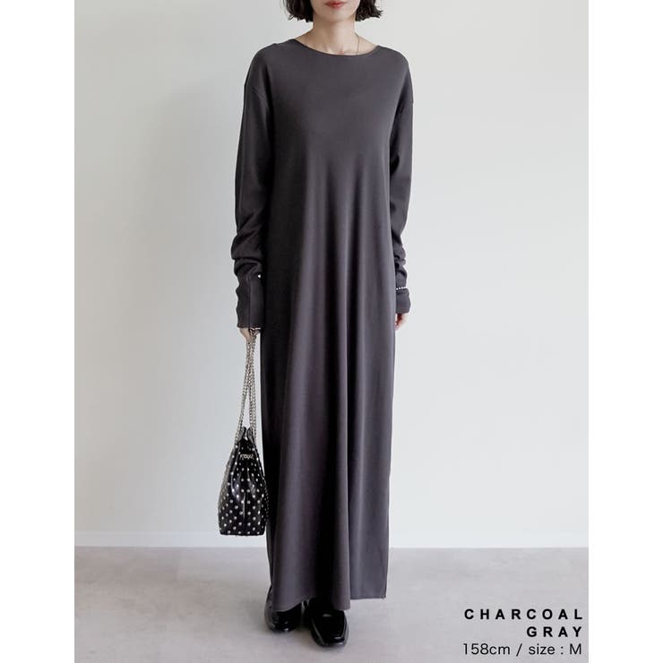 [乾燥機対応]リブカットソーバックシャンナローワンピース | Re:EDIT | 詳細画像9 