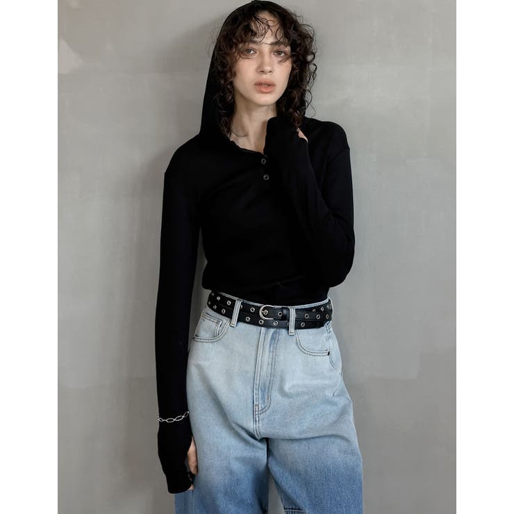 ブラック(501) | [2025AW COLLECTION][汗じみ防止][UVカット]リブカットソー… | Re:EDIT