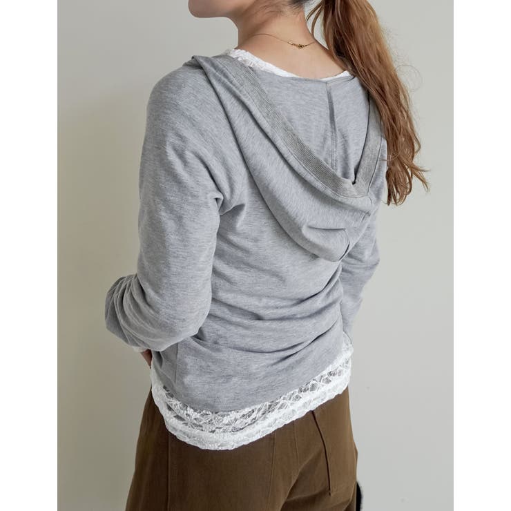 グレー(503) | フード付き長袖トップス | Re:EDIT