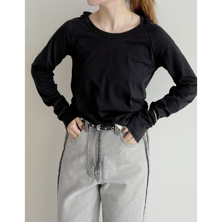 フード付き長袖トップス | Re:EDIT | 詳細画像8 