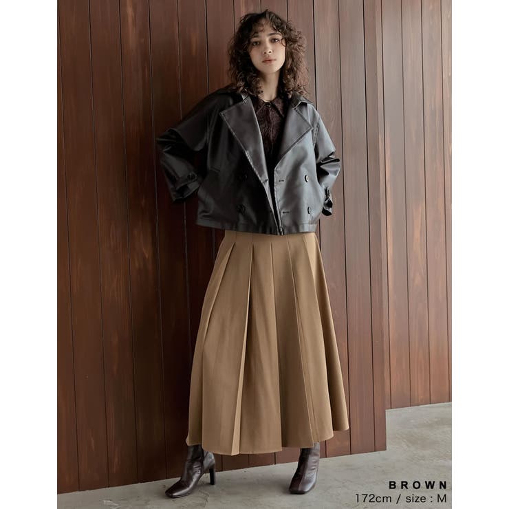 [2025AW COLLECTION]フェイクレザートレンチジャケット | Re:EDIT | 詳細画像5 