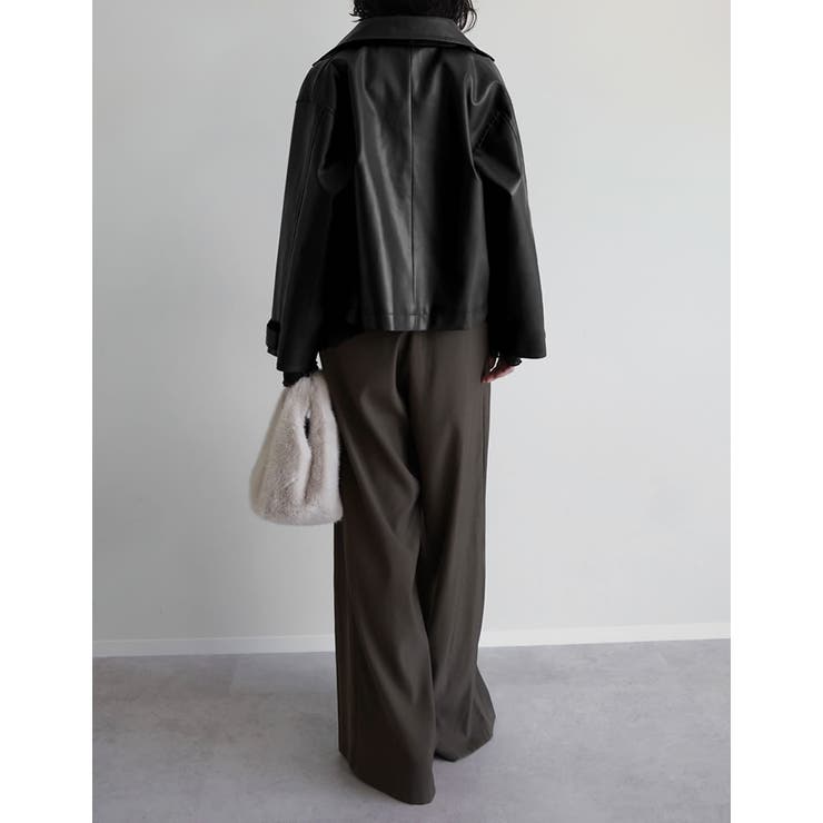 [2025AW COLLECTION]フェイクレザートレンチジャケット | Re:EDIT | 詳細画像10 