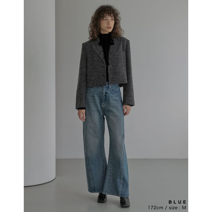 サイド切り替えコットンデニムパンツ | Re:EDIT | 詳細画像11 