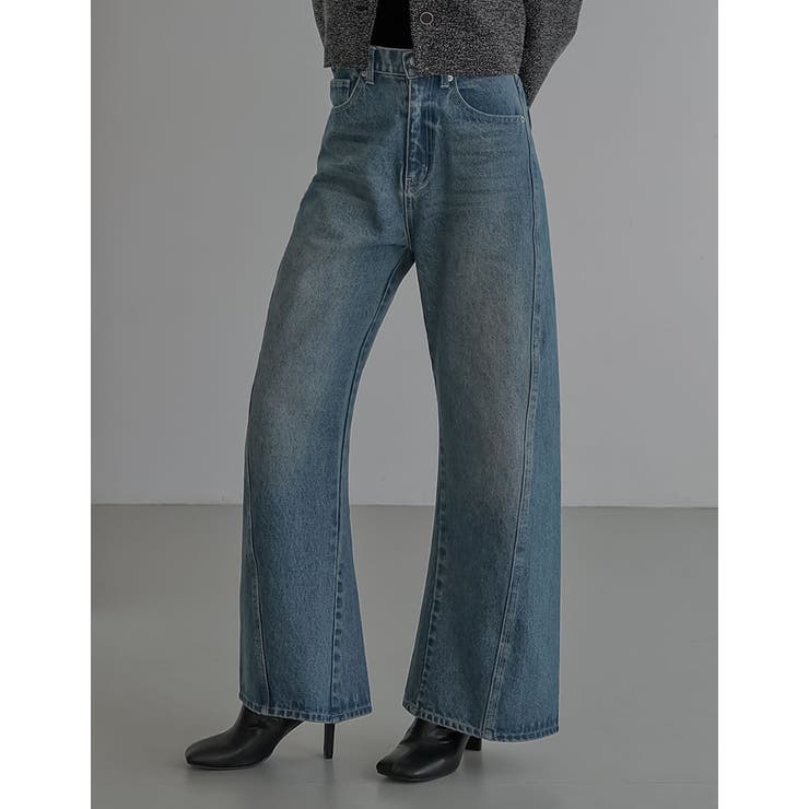 サイド切り替えコットンデニムパンツ | Re:EDIT | 詳細画像12 