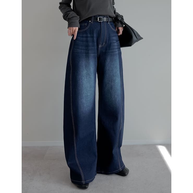 サイド切り替えコットンデニムパンツ | Re:EDIT | 詳細画像15 