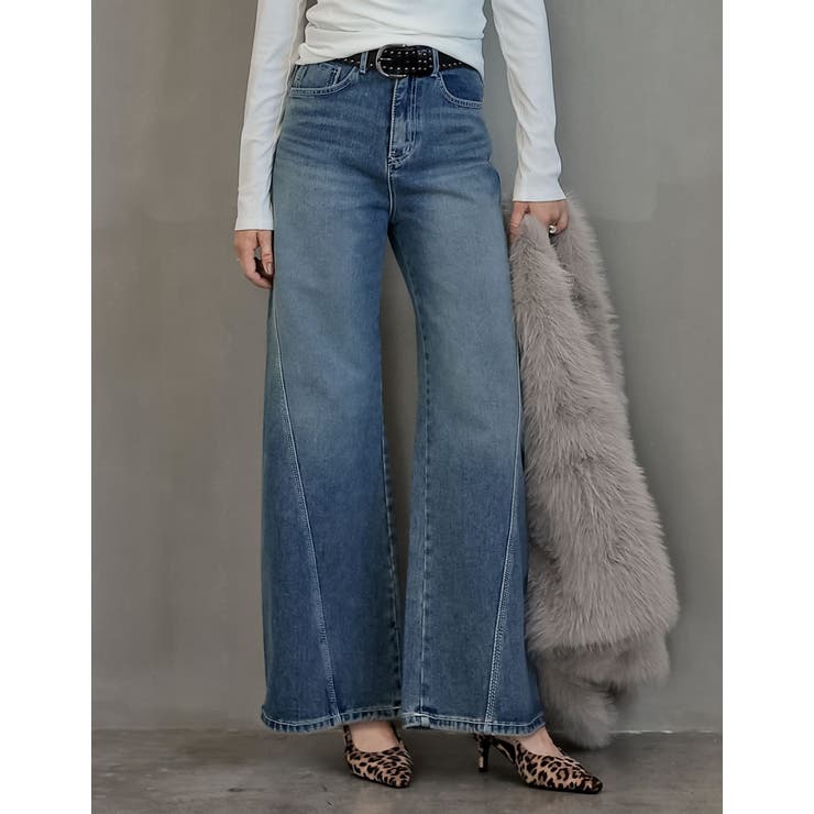 サイド切り替えコットンデニムパンツ | Re:EDIT | 詳細画像6 