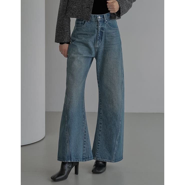 サイド切り替えコットンデニムパンツ | Re:EDIT | 詳細画像10 