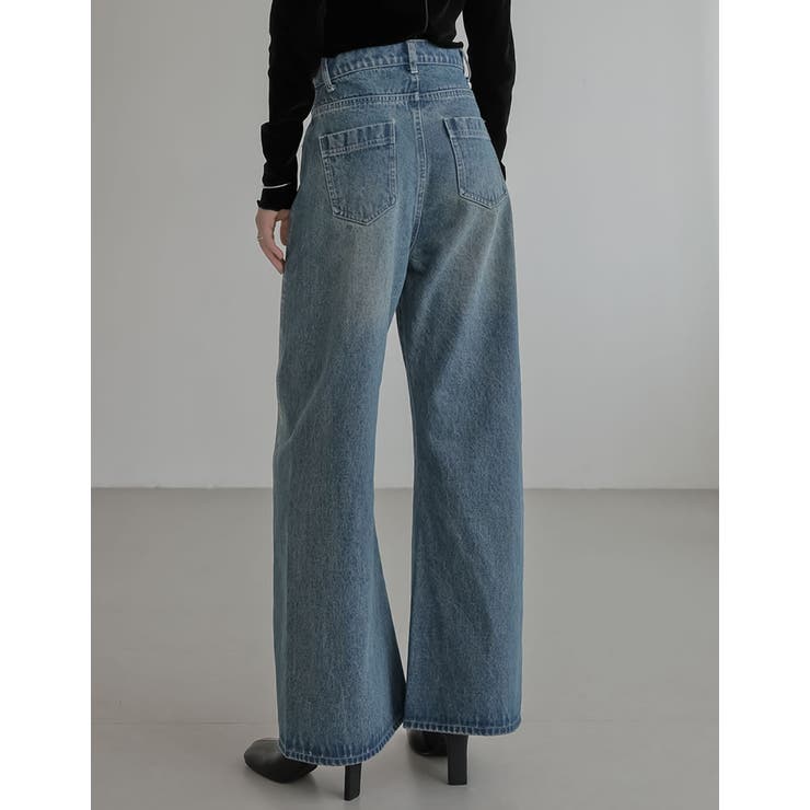 サイド切り替えコットンデニムパンツ | Re:EDIT | 詳細画像25 