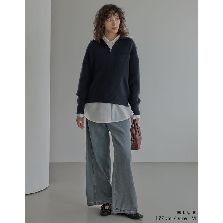 サイド切り替えコットンデニムパンツ | Re:EDIT | 詳細画像26 