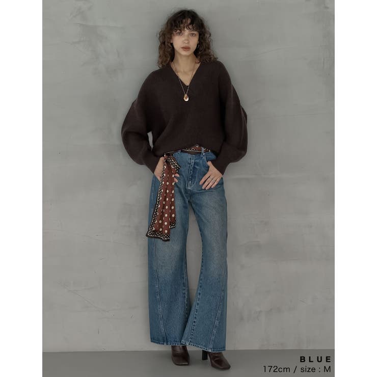 サイド切り替えコットンデニムパンツ | Re:EDIT | 詳細画像28 