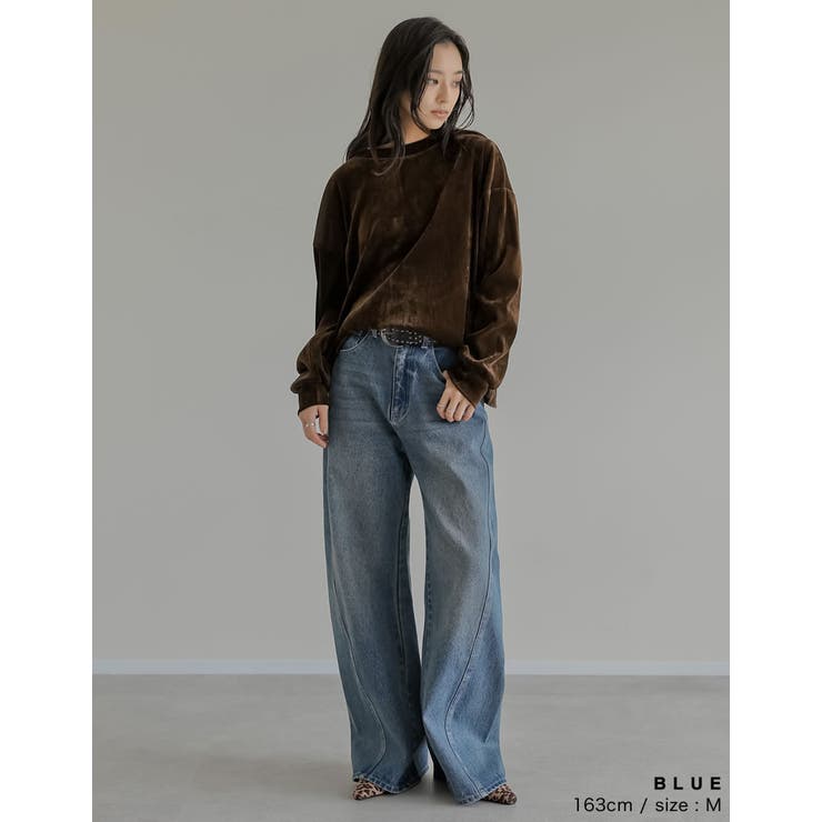 サイド切り替えコットンデニムパンツ | Re:EDIT | 詳細画像29 