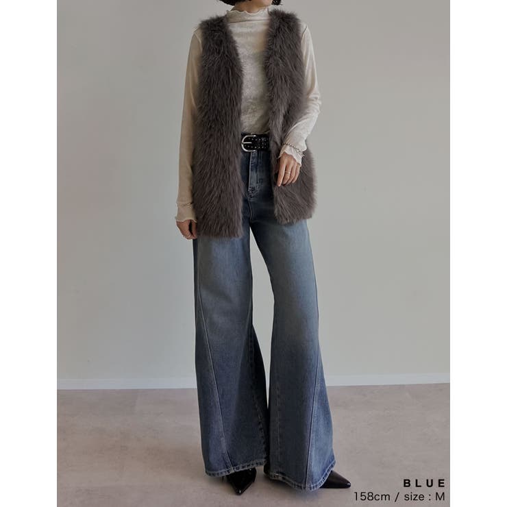 サイド切り替えコットンデニムパンツ | Re:EDIT | 詳細画像31 