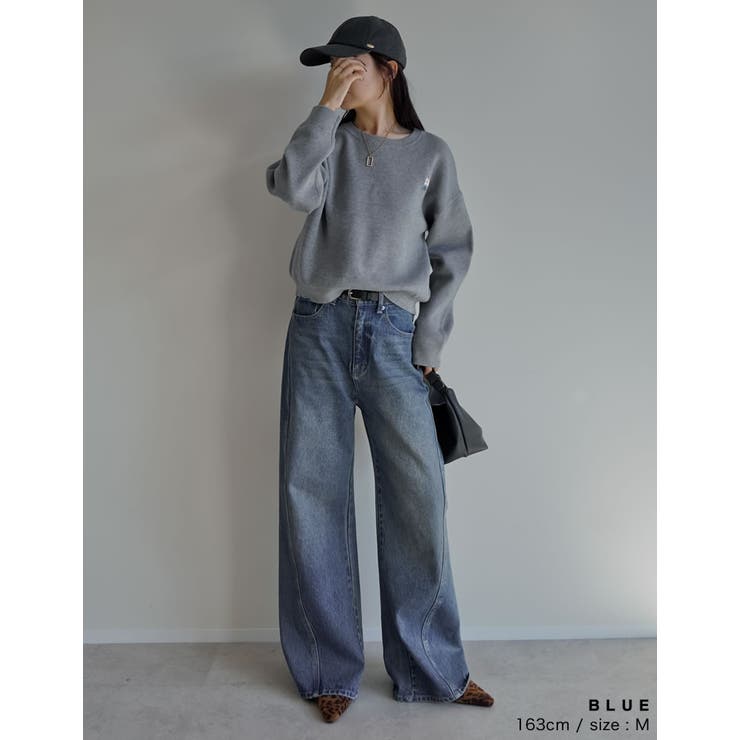 サイド切り替えコットンデニムパンツ | Re:EDIT | 詳細画像35 