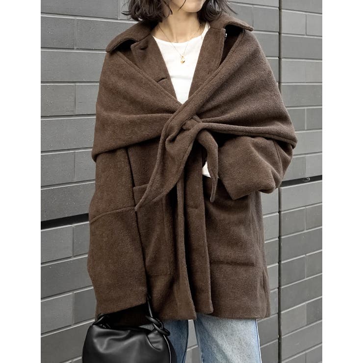 [2点セット]ショール付きステンカラーコート | Re:EDIT | 詳細画像9 