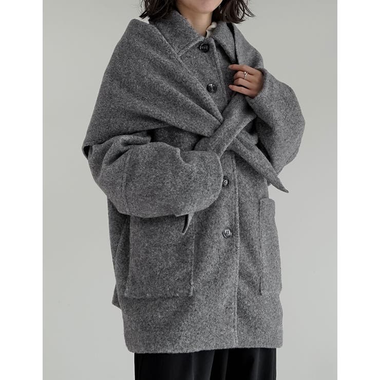 [2点セット]ショール付きステンカラーコート | Re:EDIT | 詳細画像26 