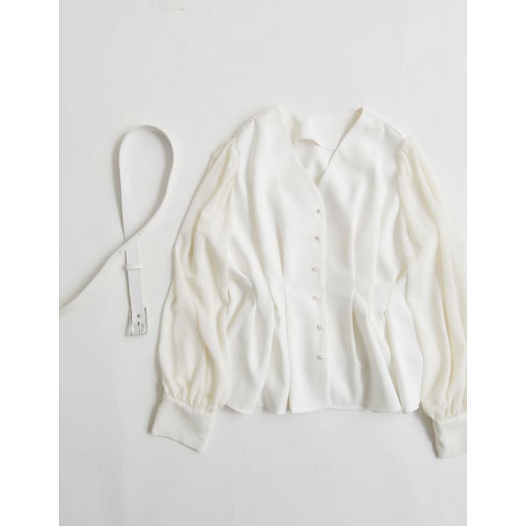 袖シアータックペプラムブラウス | Re:EDIT | 詳細画像23 