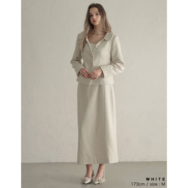 ドビーツイードフラットカラージャケット | Re:EDIT | 詳細画像12 