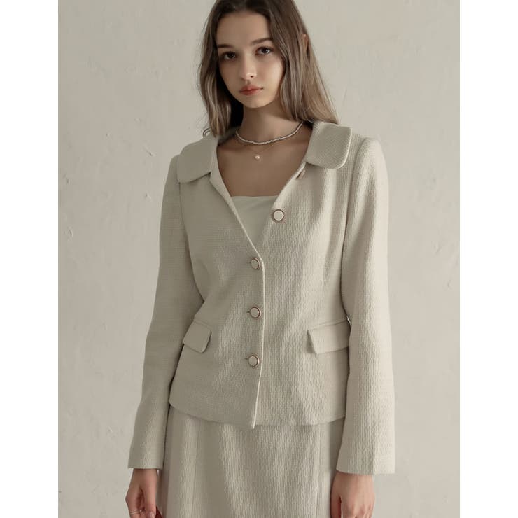 ドビーツイードフラットカラージャケット | Re:EDIT | 詳細画像5 