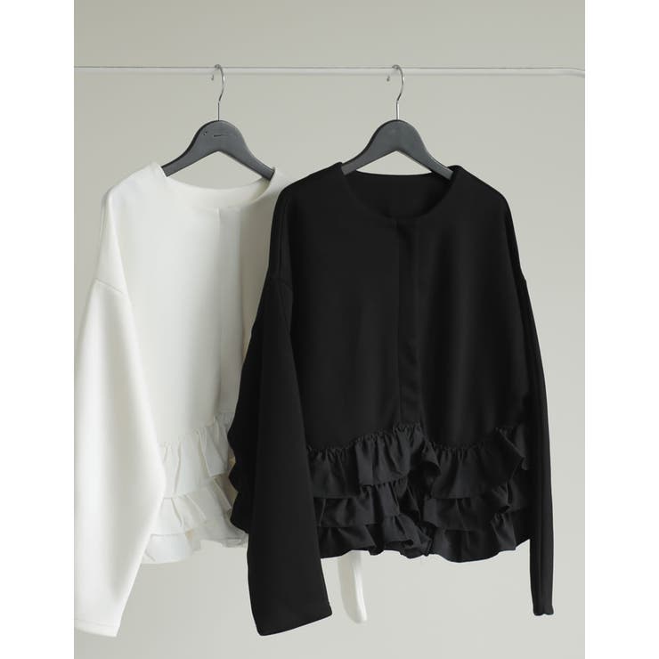 ダンボールフリルノーカラーブルゾン | Re:EDIT | 詳細画像5 