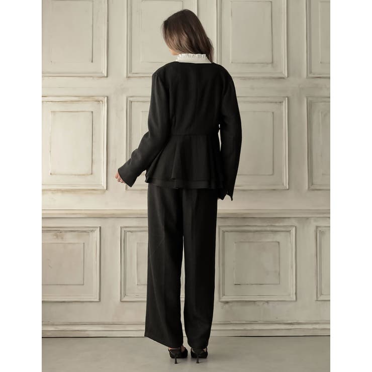 ライトツイードペプラムVネックジャケット | Re:EDIT | 詳細画像12 