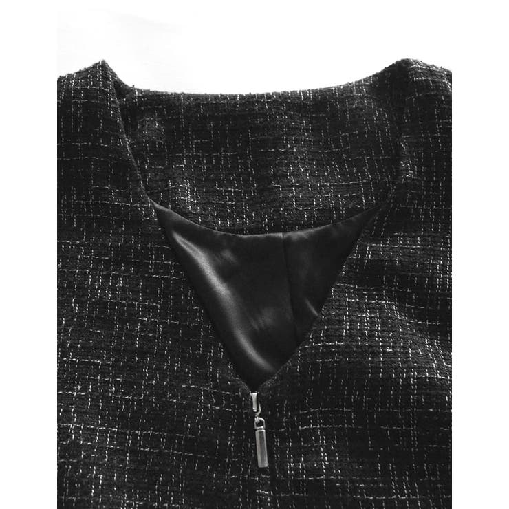 ライトツイードペプラムVネックジャケット | Re:EDIT | 詳細画像17 