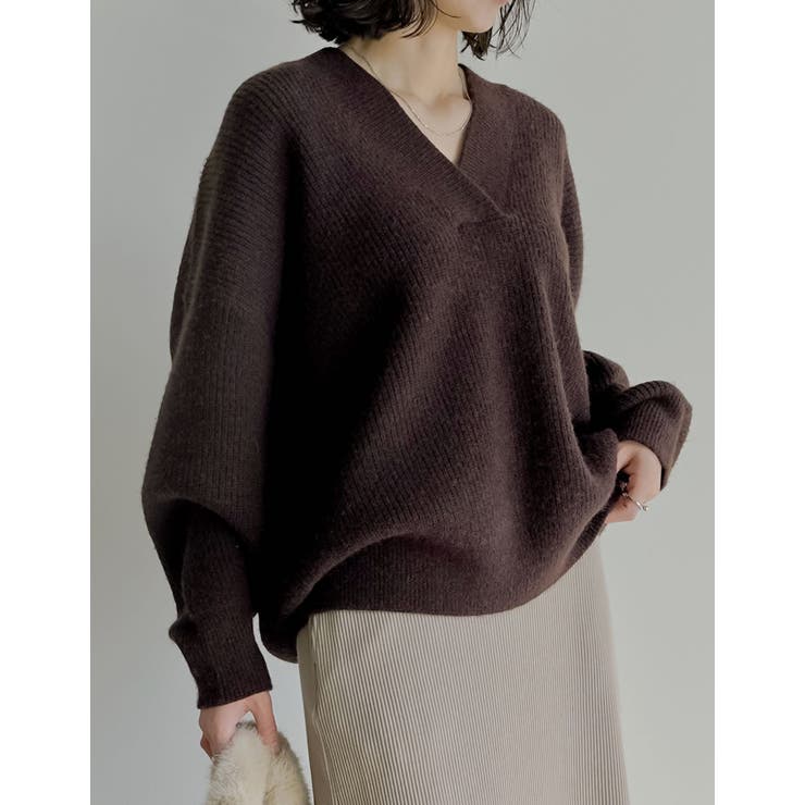 深Vネックニットプルオーバー | Re:EDIT | 詳細画像30 