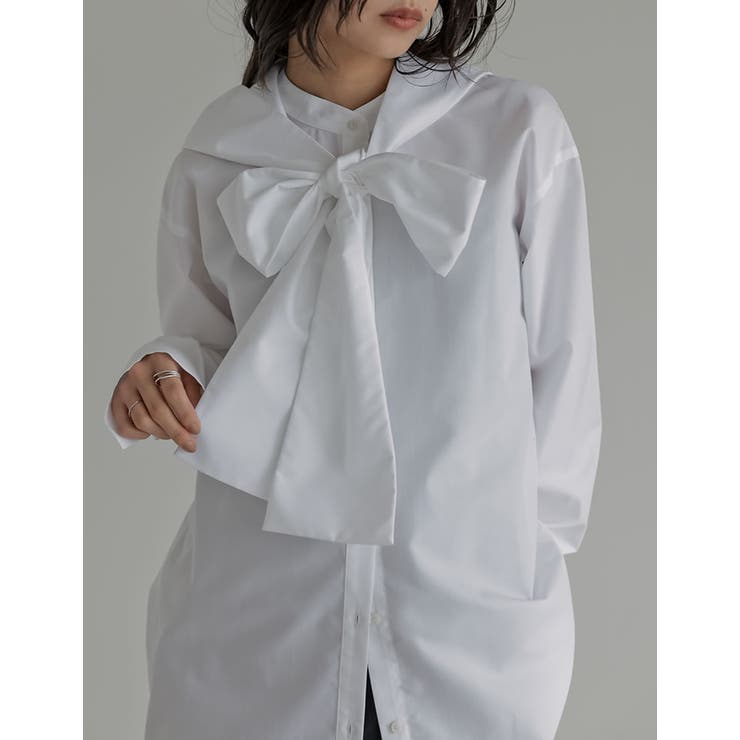 ブロードフードスカーフシャツ | Re:EDIT | 詳細画像12 