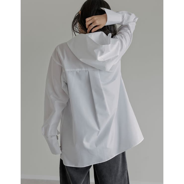 ブロードフードスカーフシャツ | Re:EDIT | 詳細画像13 