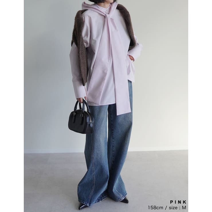 ブロードフードスカーフシャツ | Re:EDIT | 詳細画像17 