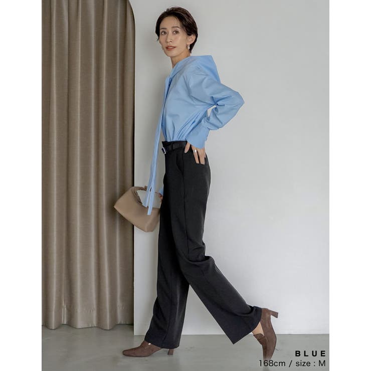 ブロードフードスカーフシャツ | Re:EDIT | 詳細画像4 