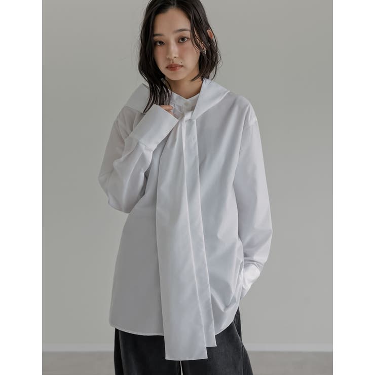 ブロードフードスカーフシャツ | Re:EDIT | 詳細画像7 