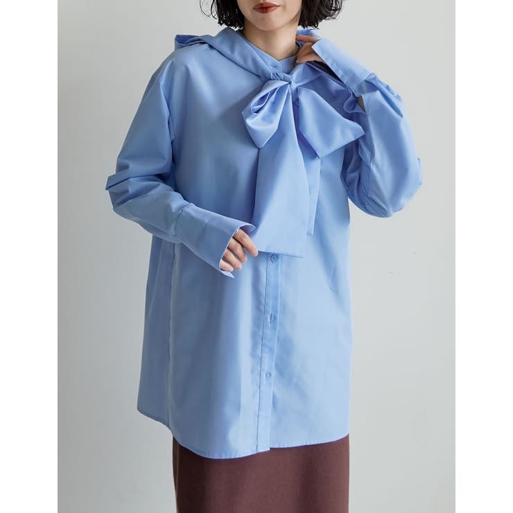 ブロードフードスカーフシャツ | Re:EDIT | 詳細画像8 